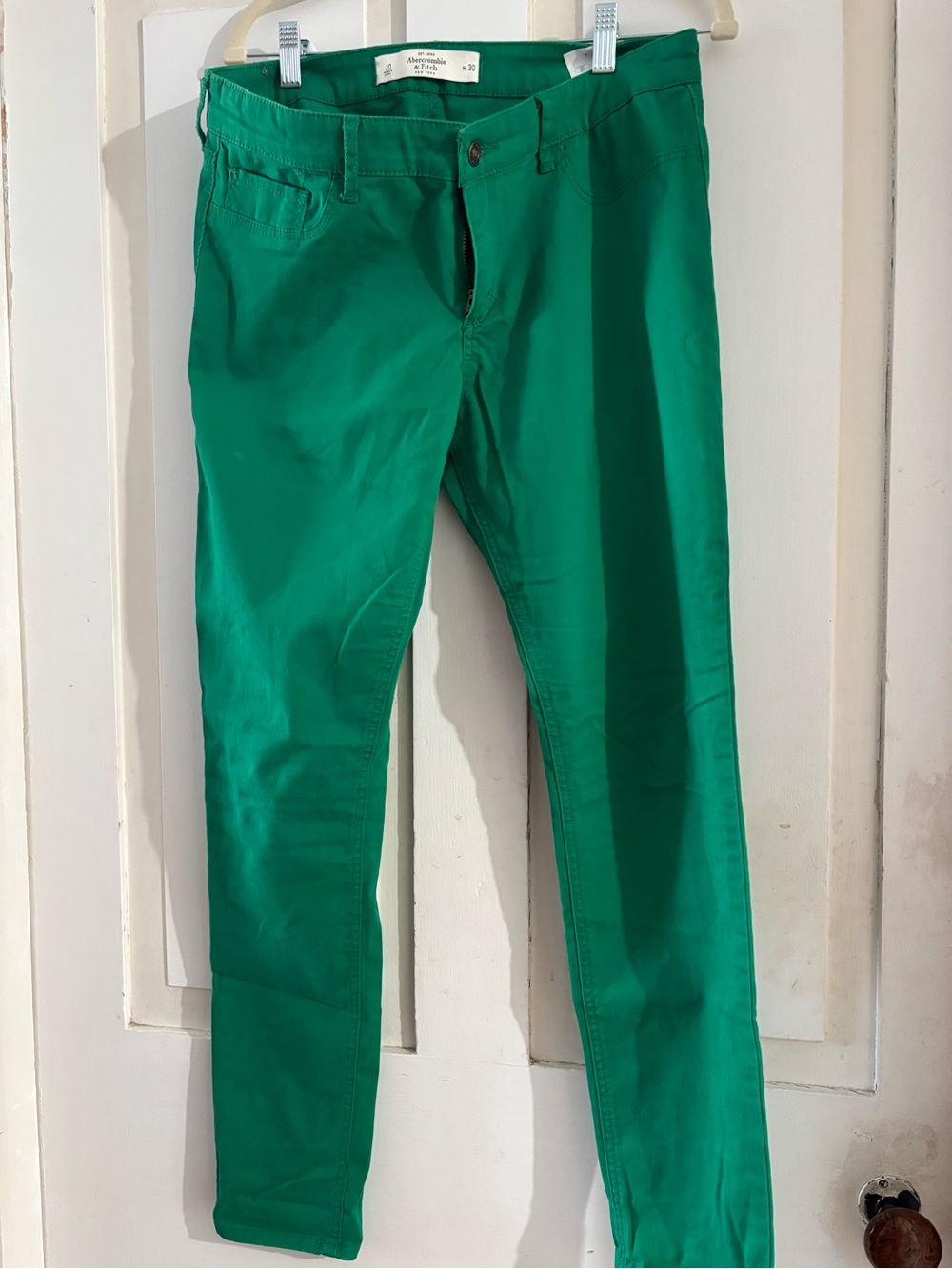 Abercrombie & Fitch Emerald Green Skinny Pants